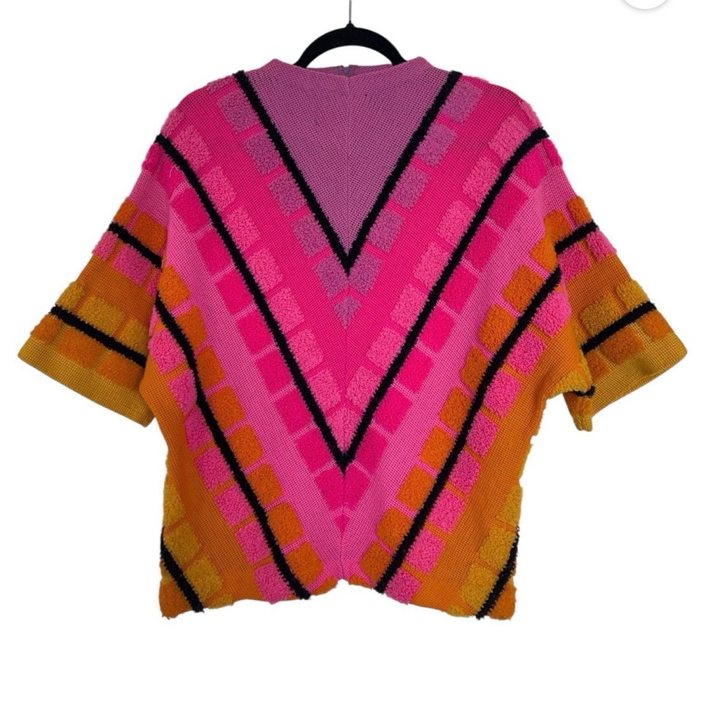 Vintage 1960 Chevron Knit Textured Sweater